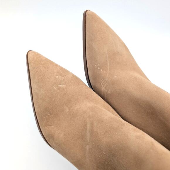 Sam Edelman Weslie Pointed Toe Wedge Bootie Women's Caramel Size US7 EU38 - Picture 7 of 12